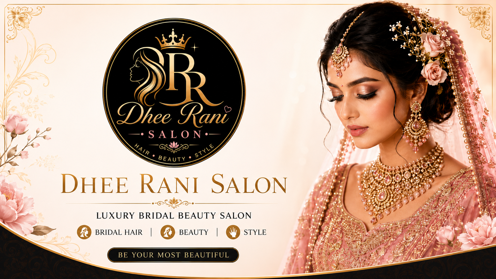 Dhee Rani Salon sign board